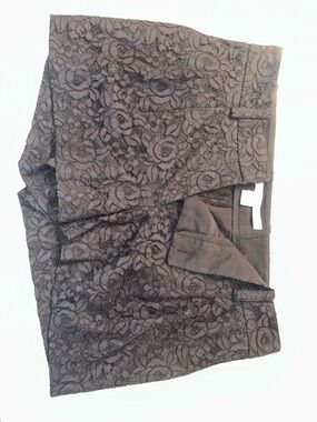 Diane Von Furstenberg low-Waist Lace-Trim Shorts size 4 black